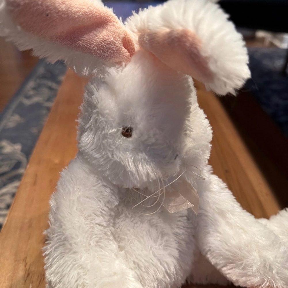 Bunnies by the bay plush shut bunny rabbit baby toy with shake rattle carrot - Picture 5 of 5
